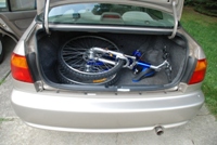 folding bike in a Honda Civic