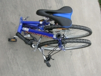 folding bike front view